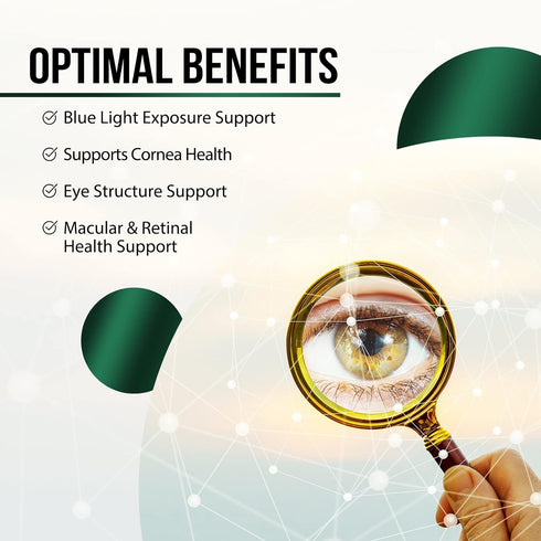 Eye Vitamin & Mineral Supplement with Lutein, Zeaxanthin, Bilberry & Zinc, 60 Capsules, Supports Vision Health
