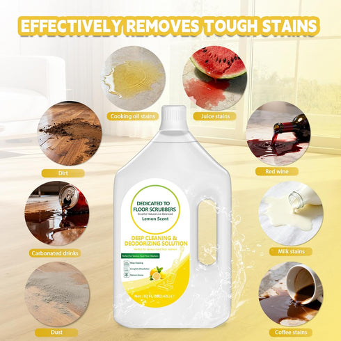 QKLYXEN 82 OZ Floor Cleaning Solution Compatible with Tineco FL Lemon Floor Cleaner Long-Lasting, Zesty Scent For All