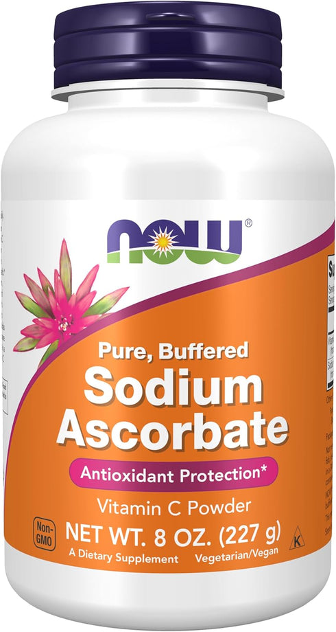 NOW Supplements, Sodium Ascorbate Powder, Buffered, Antioxidant Protection, 8-Ounce