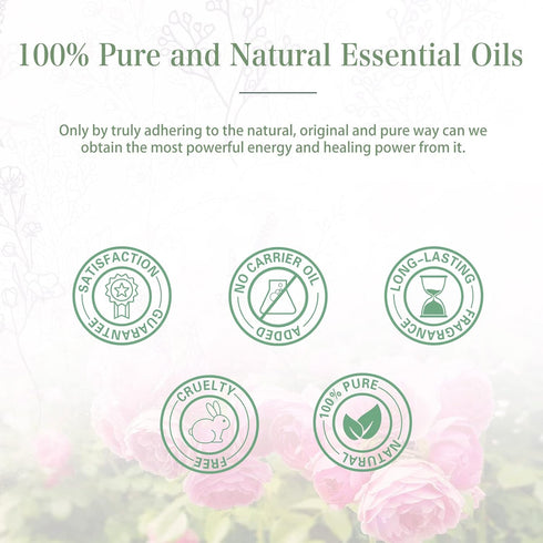 Rose Essential Oil - 1.01Fl.Oz (30ML) PHATOIL Pure Essential Oil for Aromatherapy, Great for DIY