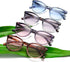 100 CLASSIC 4-Pack Trendy Colored Lens Cateye Reading Glasses for Women - Spring Hinges Fashion Eyeglasses (1.25x)