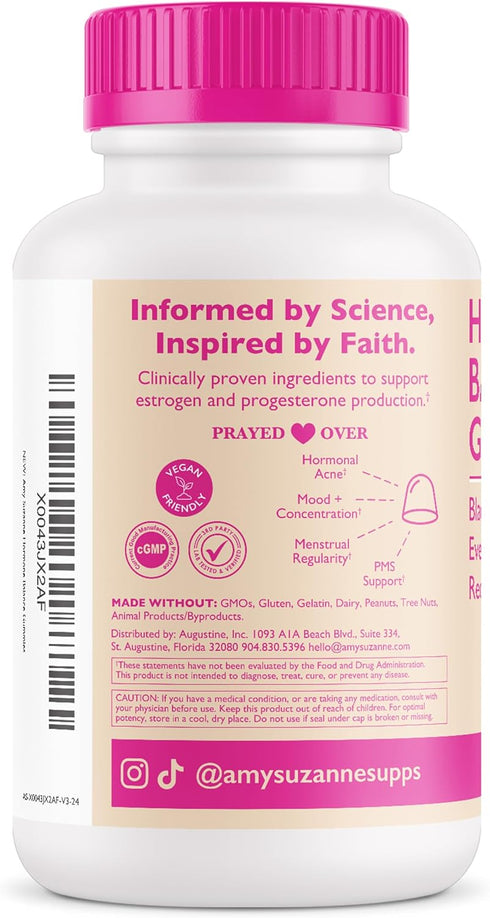 Gummies 60 Gummy Amy Suzanne Hormone Balance for Women - Hormone Harmony for Mood, Energy, Bloating - Hormonal PMS