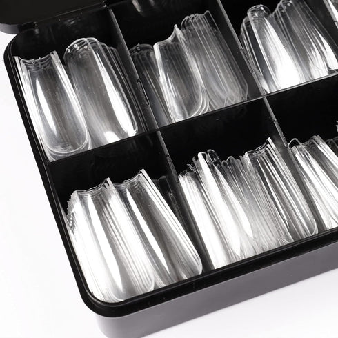Square Nail Tips Full Cover, Extra Long Clear Professional Acrylic Tips, XXL Ultra-hard Press on Nails (360Pcs)