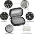 Skerhhux 7 Skull Black Halloween Pill Case Travel Pill Organizer Weekly Day Portable with Zipper Medicine Box Pill Case