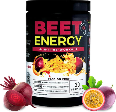 Nutrology Beet Energy O2 Pre Workout Beet Juice Powder - Boost Energy,