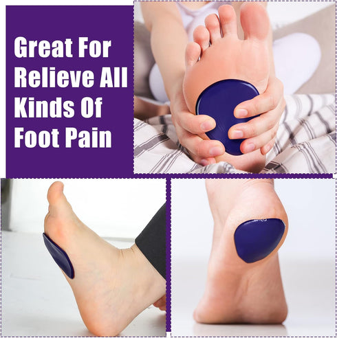 12 Pieces Metatarsal Pads, Gel Ball of Foot Cushions for Pain Relief, Forefoot Support for Women Men, Blue