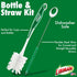 Libman Bottle & Dish Brush Kit, 3 Different Brushes & Straw Cleaner for Kitchen Use