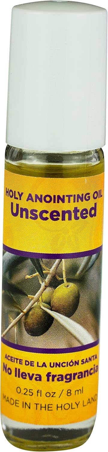 Set 6 0.25 oz Unscented Anointing Oil from Israel, Bulk of Roll On Bottles, Made in the Holy Land of Jerusalem, Each