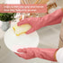 SIFANGKE 4 Rubber Cleaning Gloves for Dishwashing, Pairs Reusable Kitchen Gloves for Washing Dishes and Household