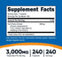 Nutricost Tart Cherry Extract 3000mg, 240 Vegetarian Capsules - Gluten Free, Non-GMO