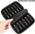 Hipiwe Hard Shell Essential Oil Carrying Case for 12 Bottles, Travel Size Essential Oils Bag Organizer (Blue)