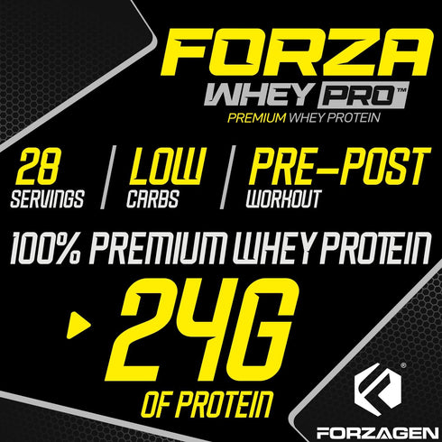 Forzagen Whey PRO Low Carb Protein Powder | 24g Protein per Serving, Dutch Chocolate, 2 lbs. (28 Servings)