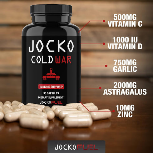 Jocko Fuel Immune Support Supplement - Elderberry with Zinc & Vitamin C for Adults - 90 Capsules
