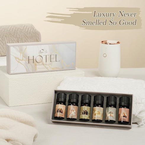 Set 6x10ml Pack- Auelife Hotel Collection Diffuser Oil - Luxury Hotel Scent Essential Oils for Diffuser - Fragrance Oil