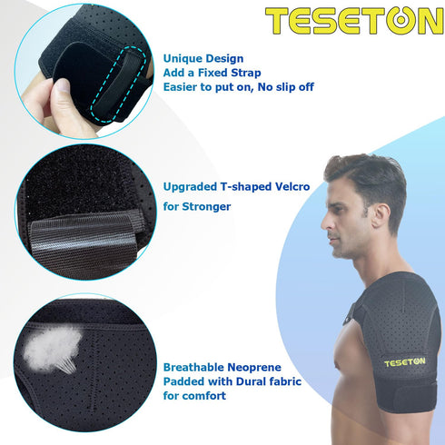 Shoulder Brace for Men and Women, Compression Sleeve for Pain Relief, Rotator Cuff Support