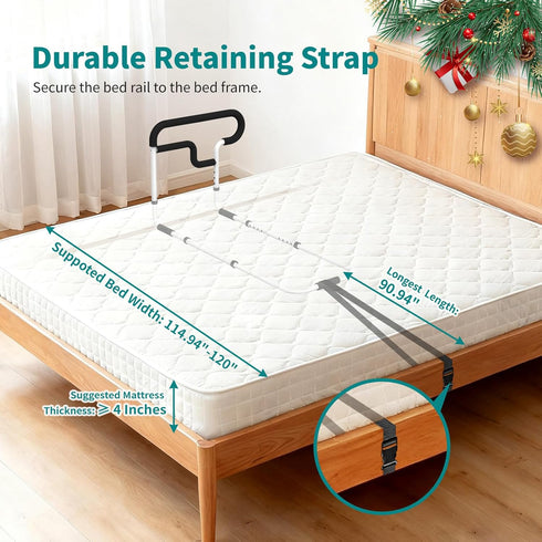 SEESMILE 2 300 lbs, Bed Rails for Elderly Adults Safety, Adjustable Bed Rail for Elderly, Bed Assist Rail for Senior
