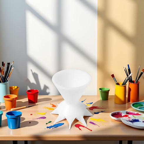 WLngtv White Paint Strainer - Paint Pouring Cup, Split Cup for Paint Pouring Supplies Tools, Paint Pouring Supplies
