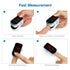 CHOICEMMED Finger Pulse Oximeter - Blue Blood Oxygen Monitor with Batteries, Portable O2 Saturation Sensor