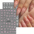 Heart Bows Nail Art Stickers Decals, 4 Pcs, White Red Pink Bow Tie Nail Design, Valentine's Day Nail Supplies