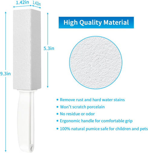 4TH Pumice Stone for Toilet Bowl Cleaning,Scouring Sticks (White)
