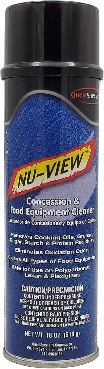 Questspecialty Corporation NU-View Concession & Food Equipment & Multi-Purpose Cleaner, Removes Cooking Oil, Grease,