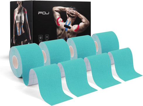 Kinesiology Tape (4 Pack), 16.4ft Athletic Tape, Water Resistant Sports Tape for Pain Relief and Injury Recovery