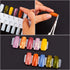 Maitys 6 Sets 216 Tips Double Layer Nail Color Display Card, Plastic Nail Polish Sample Display with Chain