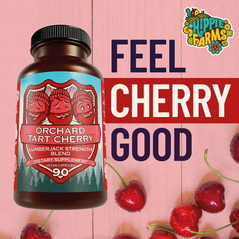 Tart Cherry Capsules & Gummies - Lumberjack Strength Blend (90 Count Capsules, Grown in USA)