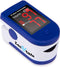 Zacurate Fingertip Pulse Oximeter - Blood Oxygen Saturation Monitor with Batteries and Lanyard (Sapphire Blue)