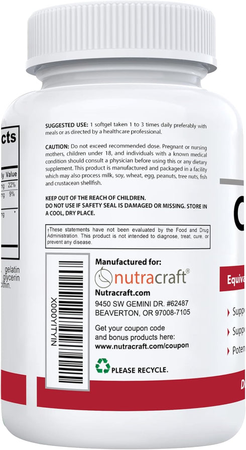 #1 Cranberry Extract Supplement for Bladder & Urinary Tract Support | 12,600 mg Fresh Cranberries, 60 Softgels