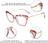 FEISEDY Crystal Cat Eye Glasses Frame, Blue Light Blocking Computer Eyewear B2500