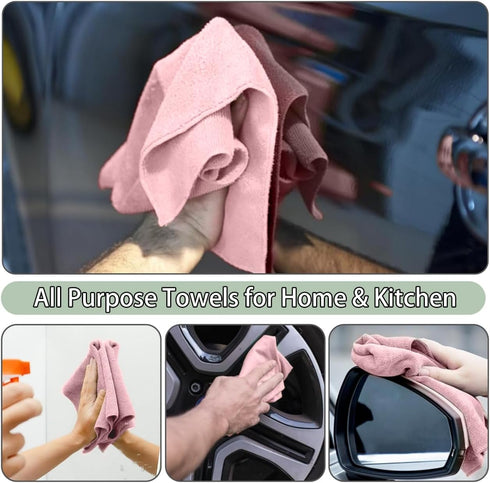 Microfiber Cleaning Cloth Roll, Tear Away Towels, Reusable Washable Rags, 20 Sheets for Kitchen and Car