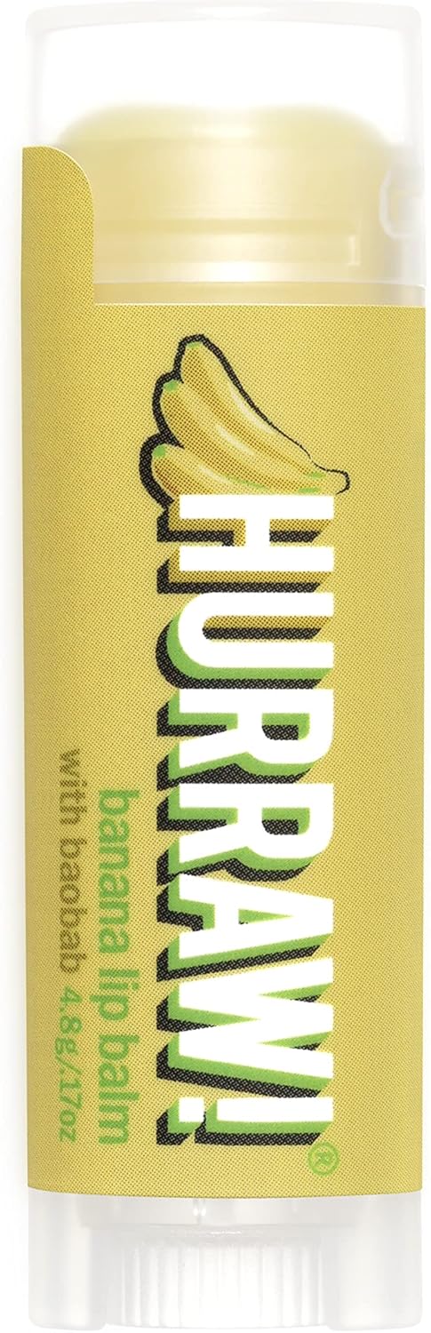 Hurraw! Banana Lip Balm: Organic, Certified Vegan, Cruelty Free, Non-GMO, 100% Natural Ingredients, Made in USA