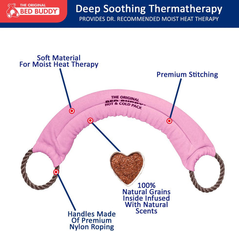 Bed Buddy Aromatherapy Heat Pad and Cooling Neck Wrap - Lavender Scent Microwave Heating Pad for Sore Muscles and Pain