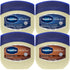 Vaseline Original & Cocoa Butter Healing Jelly Travel-Size Variety 4-Pack – Rich Moisturizing Ointment for Soothing