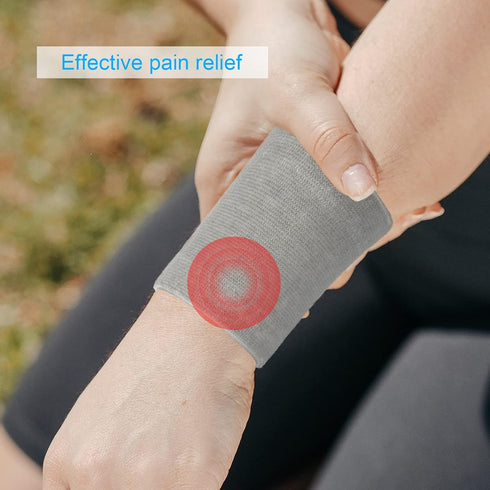 Cosmos 1 Pair Compression Wrist Sleeve Nylon Brace Wraps for Pain Relief in Typing, Running, Basketball, Golf