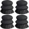 Dish Brush with Handle - Kitchen Scrub Brushes for Cleaning, Nylon Bristles for Sink, Pots, Pans (4 Pack, Black)