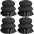 Dish Brush with Handle - Kitchen Scrub Brushes for Cleaning, Nylon Bristles for Sink, Pots, Pans (4 Pack, Black)