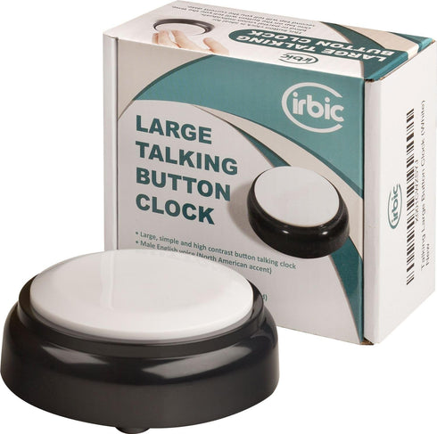 Talking Large Button Alarm Clock - Telling Time and Date for Elderly, Impaired Sight or Blind Users