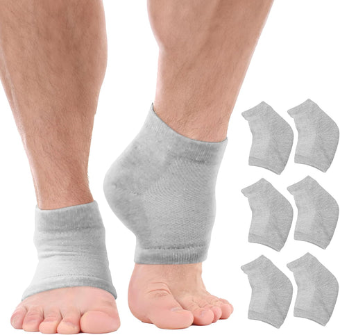 Moisturizing Socks for Women & Men | Aloe Vera Cracked Heel Treatment | Foot Callus Remover | Lotion Infused Gel Heel