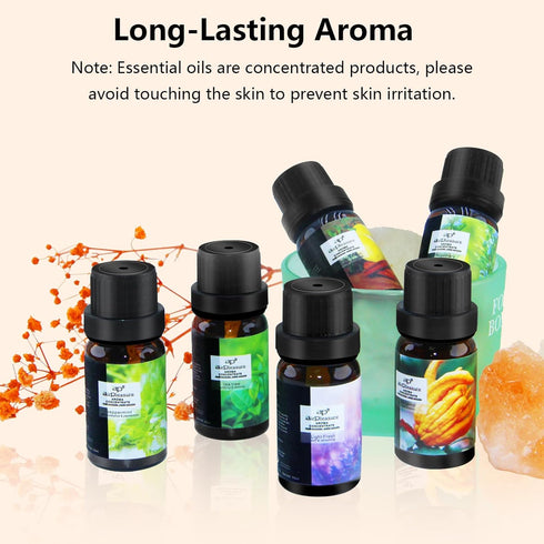 Fresh Essential Oils Set, 6x10ml Aromatherapy Oil Gift Kit for Diffuser, Fragrance, Humidifiers, Air Purifier