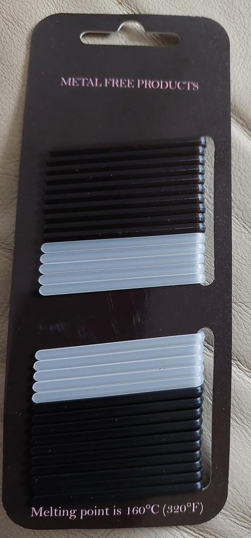 Metal Free Bobby Pins in BLACK-BROWN-CLEAR, Essential Hair Accessories