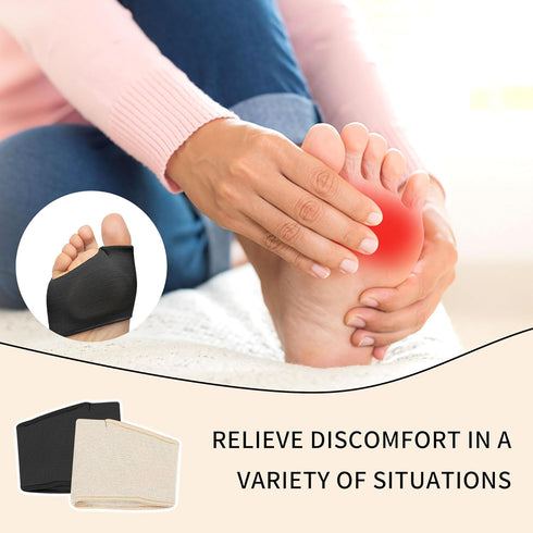 3 Pairs Fabric Metatarsal Pads, Gel Sleeve Cushions for Ball of Foot Pain Relief, Foot Health Care