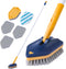 BOOMJOY Tub Scrubber with Long Handle - 58" Extendable 3 in 1 No Scratch Shower Cleaning Brush for Bathroom