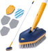 BOOMJOY Tub Scrubber with Long Handle - 58" Extendable 3 in 1 No Scratch Shower Cleaning Brush for Bathroom
