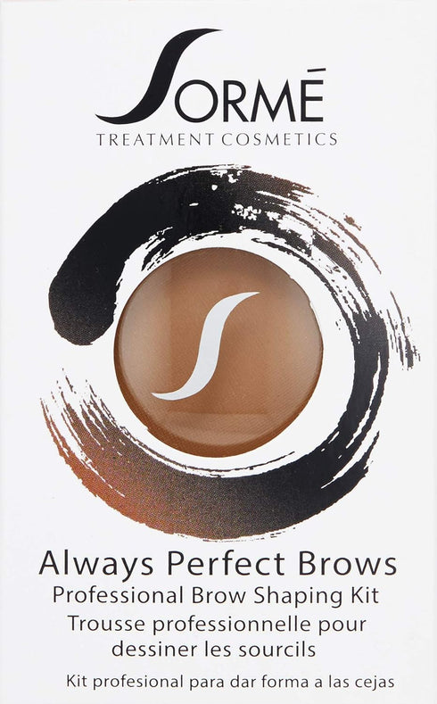 SORMÉ Smudge Proof Long Lasting Eyebrow Powder for Women - Medium Brown, Brush & 3 Shaping Stencils