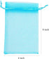 50pc 4x6 inches Gifts Wrap Bags Mixed Color, Organza Sheer Fabric Drawstring Pouches for Baby Shower Favor