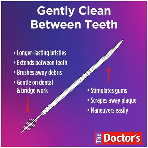 The Doctor's BrushPicks Interdental Toothpicks, Helps Fight Gingivitis, 275 Count (Pack of 12), White