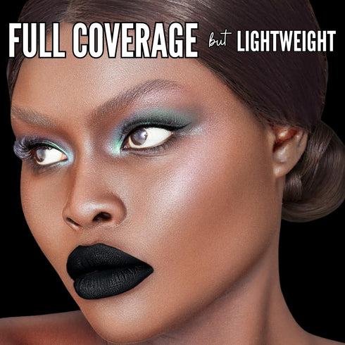 Mynena Jet Black Liquid Matte Lipstick - Long-Lasting Waterproof, High Pigment, Comfortable, Vegan & Cruelty-Free