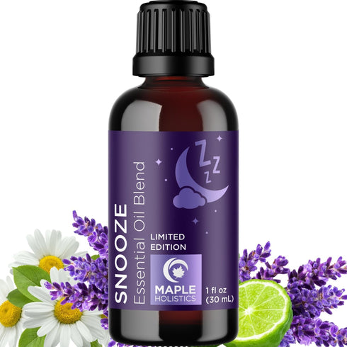 Sleep Essential Oil Blend for Diffuser - Snooze Blend with Lavender, Roman Chamomile, Cedarwood for Nighttime Relaxation